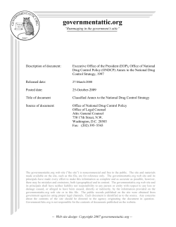 Executive Office of the President (EOP), Office of National Drug