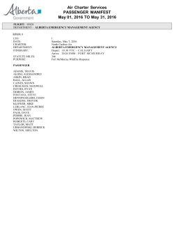 Air Charter Services - Passenger Manifest