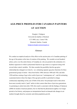 age-price profiles for canadian painters at auction