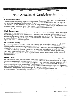 The Articles of Confederation