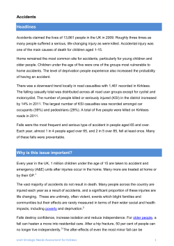 Kirklees JSNA Accidents