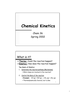 Chemical Kinetics