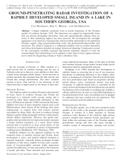 GROUND-PENETRATING RADAR INVESTIGATION OF A RAPIDLY