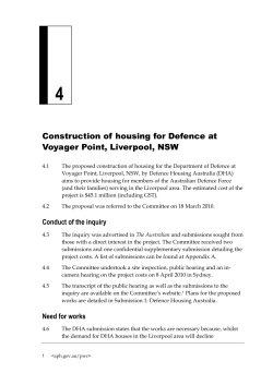 Chapter 4: Construction of housing for Defence at Voyager Point