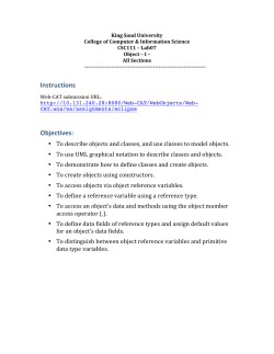 Instructions Objectives: