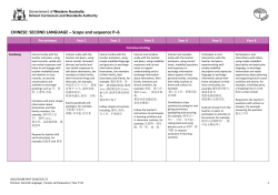 CHINESE: SECOND LANGUAGE &ndash; Scope and - K