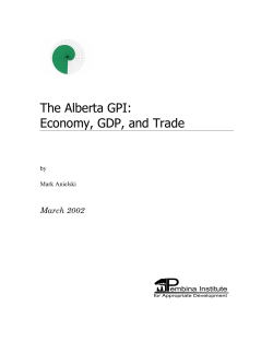 The Alberta GPI: Economy, GDP, and Trade