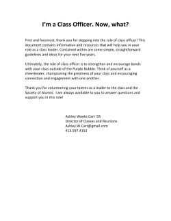Class Leadership Handbook