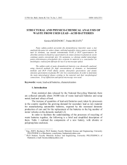 structural and physico-chemical analysis of waste
