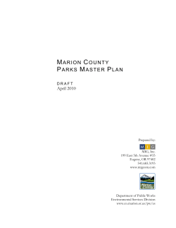 MARION COUNTY PARKS MASTER PLAN