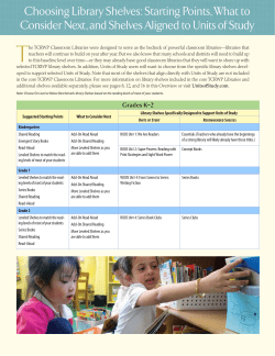 Choosing Library Shelves: Starting Points, What to