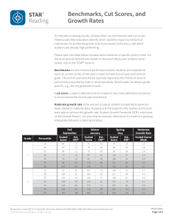 Benchmarks, Cut Scores, and Growth Rates