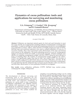 Dynamics of cocoa pollination: tools and applications for surveying