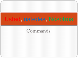 Usted, ustedes, Nosotros