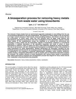 A bioseparation process for removing heavy metals from waste