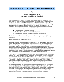 Integrated Product Safety