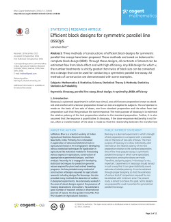 Efficient block designs for symmetric parallel line assays
