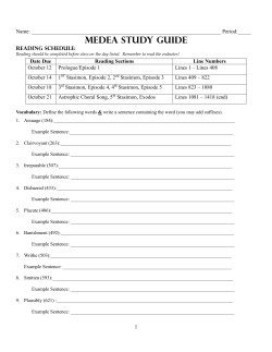Medea Study Guide