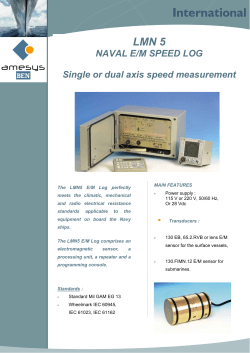 LMN 5 NAVAL E/M SPEED LOG Single or dual axis speed
