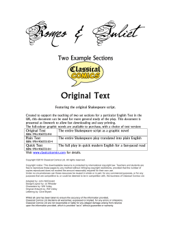 Original Text - Classical Comics