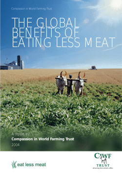 THE GLOBAL BENEFITS OF EATING LESS MEAT