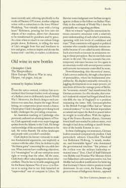 Old Wine in New Bottles. Review of Christopher Clark`s