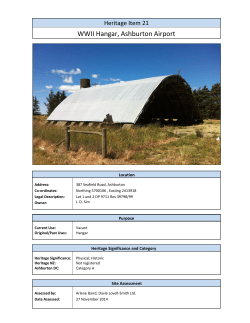Heritage Item 21 WW2 Hangar