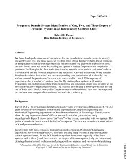 Frequency Domain System Identification Of One, Two, And Three