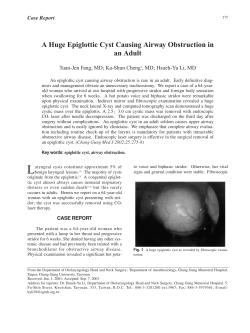 A Huge Epiglottic Cyst Causing Airway Obstruction in an Adult