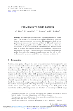 From PAHs to Solid Carbon - Cambridge University Press