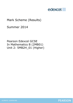 Mark Scheme - Revision Maths