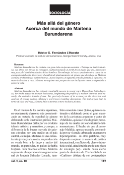 M&aacute;s all&aacute; del g&eacute;nero Acerca del mundo de Maitena Burundarena