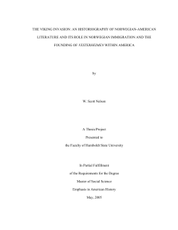 the viking invasion: an historiography of norwegian