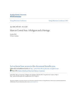Islam in Central Asia: A Religion and a Heritage