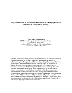 Disputed Elections in Presidential Democracies
