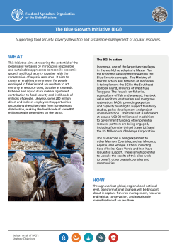 The Blue Growth Initiative - Food and Agriculture Organization of the