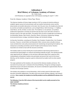 Histrorian report - Arkansas Academy of Science