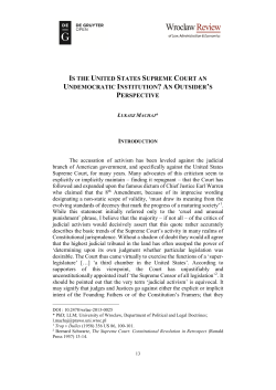 is the united states supreme court an undemocratic institution?