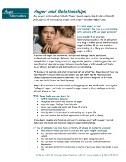 Anger and Relationships