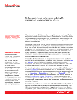 Reduce Costs, Boost Performance and Simplify