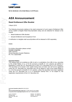 For personal use only