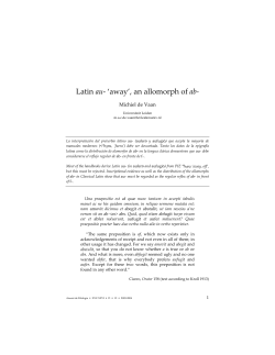 Latin au away - Universiteit Leiden