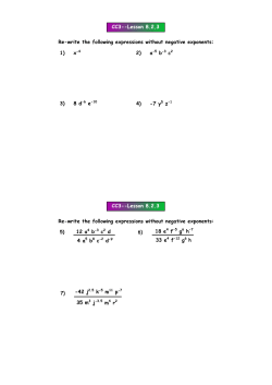 CC3--Lesson 8.2.3 Re-write the following expressions without