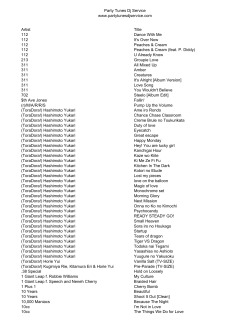 Party Tunes Dj Service www.partytunesdjservice.com Artist Title 112