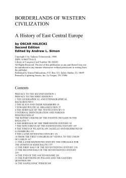 BORDERLANDS OF WESTERN CIVILIZATION A