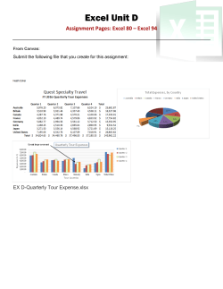 Excel Unit D - SUU Help Center