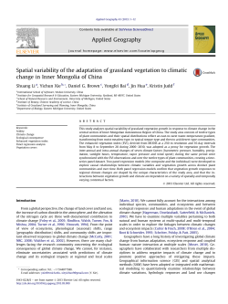 Spatial variability of the adaptation of grassland vegetation to