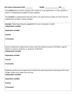 The control what is used to compare the results to, in an