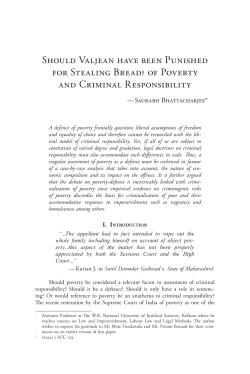 Should Valjean have been Punished for Stealing Bread? of Poverty