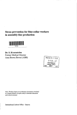Stress prevention for blue-collar workers in assembly